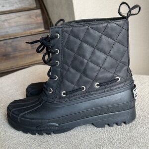 Sperry Top Sider Gosling Quilted Duck rubber Waterproof boots Women's Sz 6